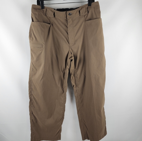 Duluth Trading Mens Flex Dry On The Fly Relaxed Brown Cargo Pants Size Lx30 - Picture 4 of 13